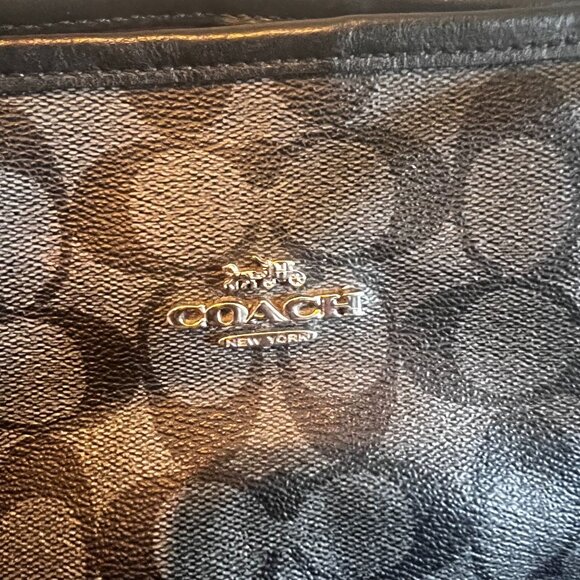 Coach City Tote Signature Canvas Black‎ Shoulder Bag large tote bag - Picture 9 of 13